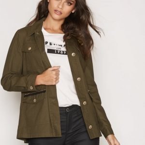 River Island Badged Army Jacket Parkatakki Khaki