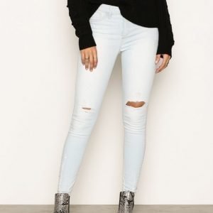 River Island Bleach Distressed Molly Jeggings Skinny Farkut Light Authenic