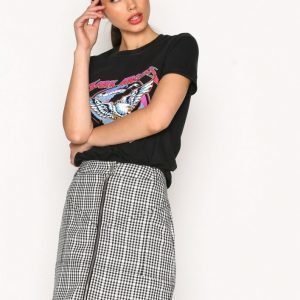 River Island Check Skirt Minihame Black / White