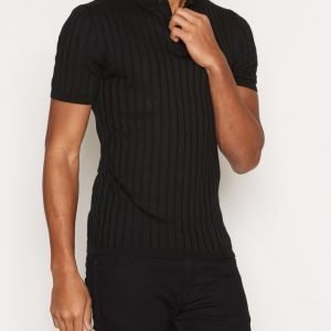 River Island Clarke SS Polo Pikeepaita Black