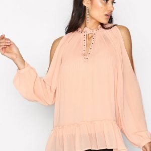 River Island Cold Shoulder Blouse Juhlapaita Pink