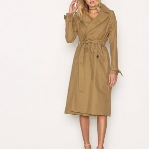 River Island Cotton Trench Trenssitakki Camel