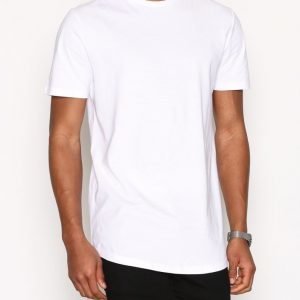 River Island Curve Hem T-paita White