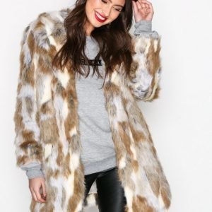 River Island Fur Jacket Tekoturkki Neutral