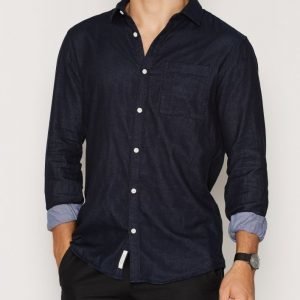 River Island LS Double Face Shirt Kauluspaita Navy