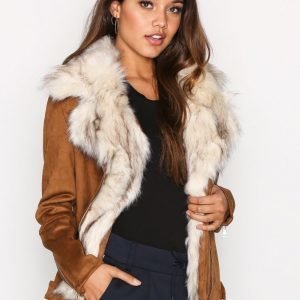 River Island Lightweight Pu Jacket Tekoturkki Tan