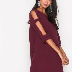 River Island Long Sleeve Swing Dress Loose Fit Mekko Berry