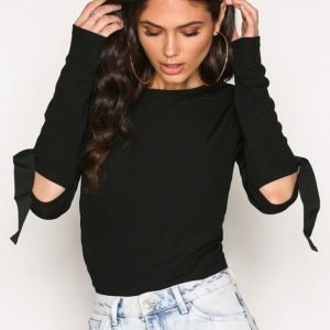 River Island Ls D Ring Top Pusero Black