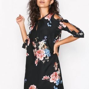 River Island Ls Swing Dress Loose Fit Mekko Black