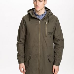 River Island Print Parka Takki Green