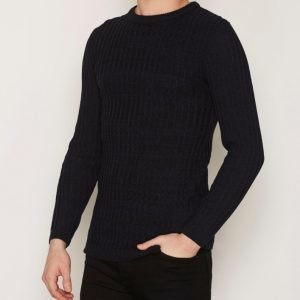 River Island Rathsman Twisted Rib Pusero Dark Blue