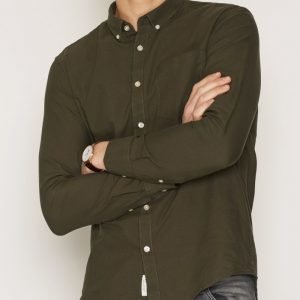 River Island Seven Oxford Shirt Kauluspaita Khaki