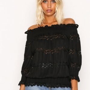 River Island Ss Bardot Top Pitsipusero Black