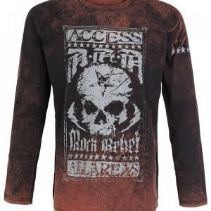 Rock Rebel By Emp Access All Areas Skull Longsleeve Pitkähihainen Paita