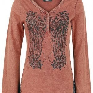 Rock Rebel By Emp Back Lace Shirt Naisten Pitkähihainen Paita