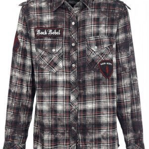 Rock Rebel By Emp Checkered Application Shirt Flanellipaita