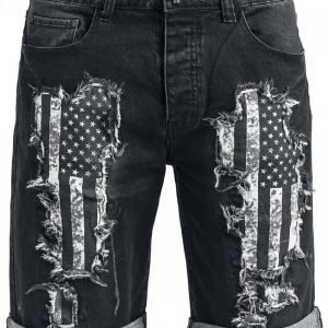 Rock Rebel By Emp Flag Denim Shorts Shortsit