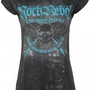 Rock Rebel By Emp Never Give In Vintage Shirt Naisten T-paita