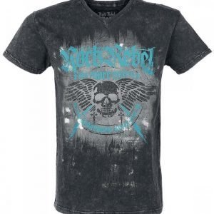 Rock Rebel By Emp No More Rules Crinkle V Neck T-paita