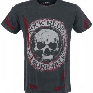 Rock Rebel By Emp No More Rules Cut Outs T-paita