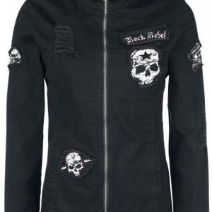 Rock Rebel By Emp Skull Denim Jacket Naisten Farkkutakki