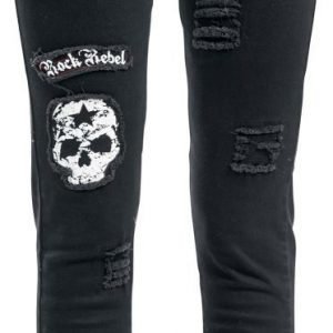 Rock Rebel By Emp Skull Patch Megan Skinny Fit Naisten Farkut