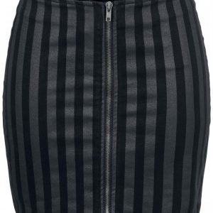 Rock Rebel By Emp Striped Zip Skirt Lyhyt Hame