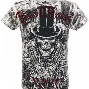 Rock Rebel By Emp Top Hat Skull Vintage T-paita