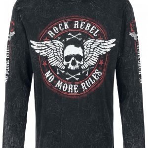 Rock Rebel By Emp Winged Skull Longsleeve Pitkähihainen Paita