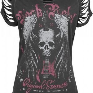 Rock Rebel By Emp Winged Skull Slash Shirt Naisten T-paita