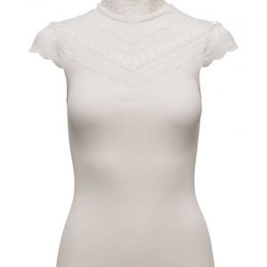 Rosemunde Silk T-Shirt Regular Ss W/Wide Lace