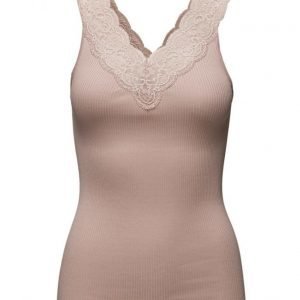 Rosemunde Silk Top Regular W/ Feminin Lace hihaton pusero