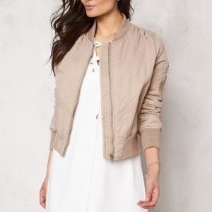 Rut & Circle Kate Quilt Bomber Jacket Sand stone