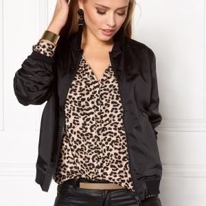 Rut & Circle Linda Bomber Jacket Black