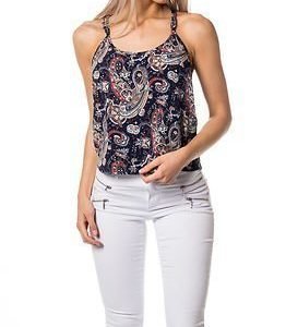 STUDIO Only Smart Cross Strap Top Night Sky Paisley