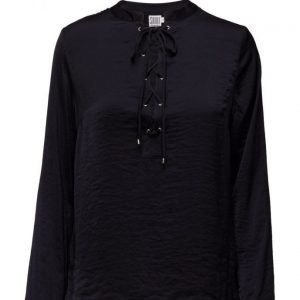 Saint Tropez Blouse W Lacing pitkähihainen pusero