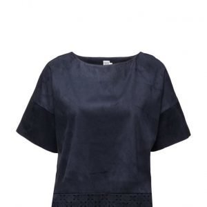 Saint Tropez Faux Suede T-Shirt lyhythihainen pusero