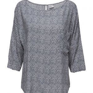 Saint Tropez Herringbone Print Blouse pitkähihainen pusero