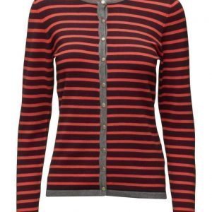 Saint Tropez Knit Cardigan With Stripes neuletakki