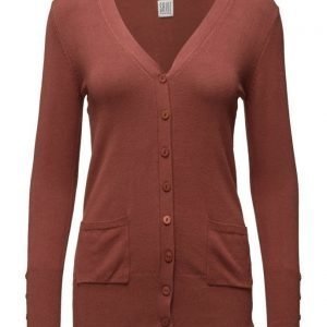 Saint Tropez Long Cardigan W Sl Placket neuletakki