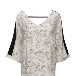 Saint Tropez Printed Blouse W Colorblock lyhythihainen pusero