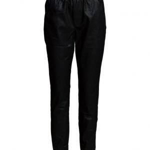 Saint Tropez Pu Pants With Rib & Zippers leveälahkeiset housut