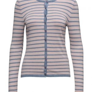 Saint Tropez Striped Cardigan W.Neon Stitch neuletakki