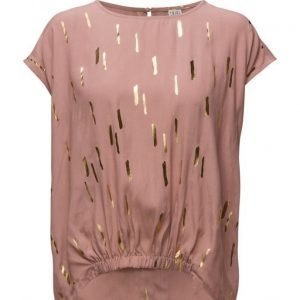 Saint Tropez Top W. Foil Print lyhythihainen pusero