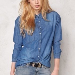 Sally & Circle Josie Denim Shirt Md Wash