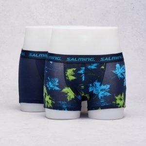 Salming Underwear Greenwood 2-pack Boxer 798 Solid Navy/Navy Blue Green