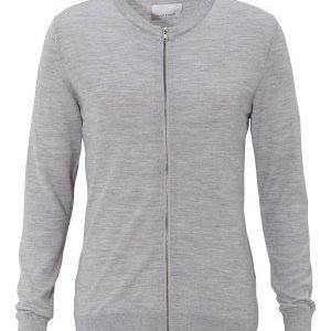 Samsøe & Samsøe Lucky zip cardigan Light grey melange