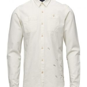 Scotch & Soda Chambray Worker Shirt With Banana Embroidery