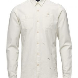 Scotch & Soda Chambray Worker Shirt With Banana Embroidery