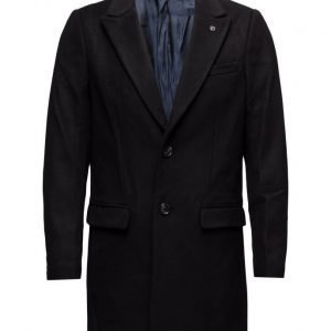 Scotch & Soda Classic Long Coat In Wool Quality villakangastakki